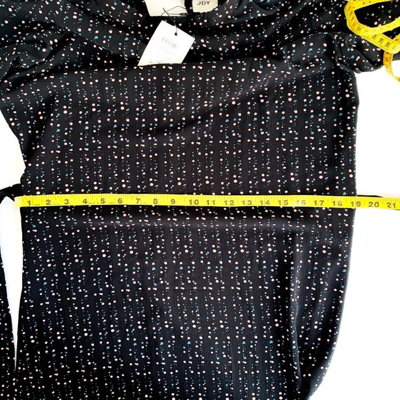 NWT jacqueline de yong piper 2/4 dress black dot 8 - Picture 10 of 10